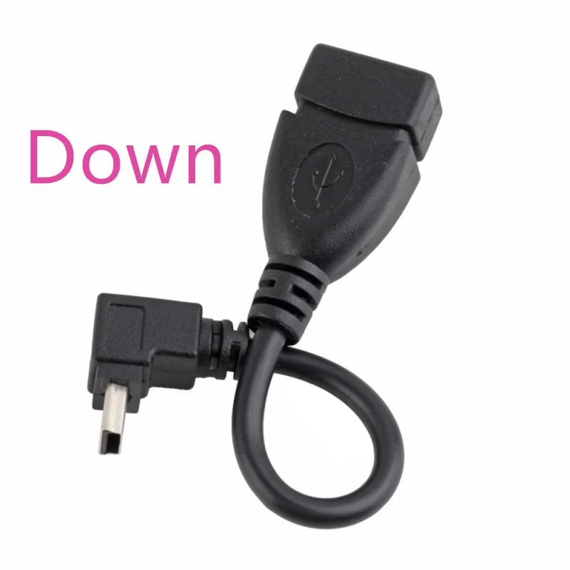 

2016 Hot 1pc USB A Female to Mini 5P USB B Male Conversion OTG Cable Down wards est for car Mobile MP5 MID MP4 Tablet PC