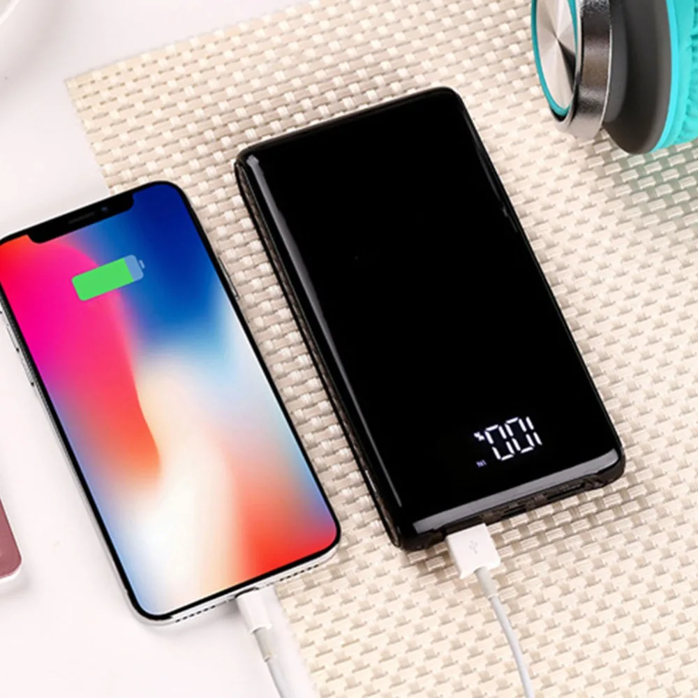 5 V 2A 2USB واجهة TYPE-C 6*18650 بطارية خزان الطاقة مربع الهاتف المحمول شاحن DIY حقيبة لهاتف أي فون xiaomi مع مصباح ليد