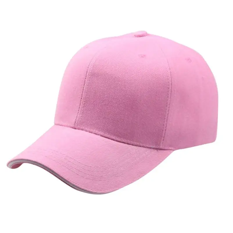 15 цветов! Летняя модная однотонная бейсболка для женщин и мужчин, бейсболка, Кепка в стиле хип-хоп, регулируемая крутая солнцезащитная Кепка, кепка, кепка, низкая цена - Цвет: Pink