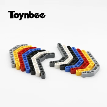 

Techinc Liftarm 3x3x7 Building Blocks 45 degree Angle Rod Double Bent Thick Studless Beam Education Brick Toy Compatible Technic