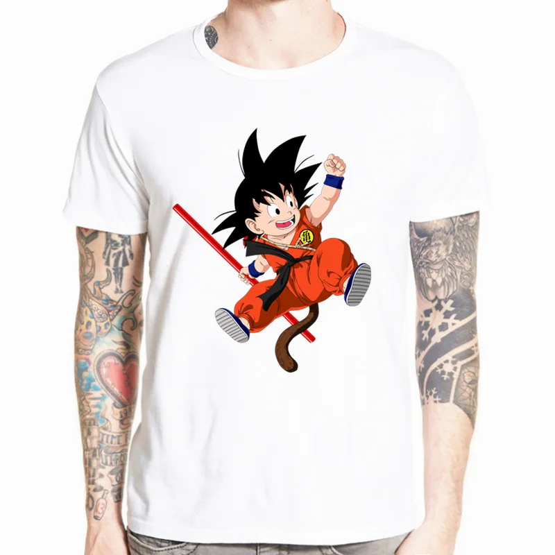 Dragon Ball Z футболка Goku футболка с короткими рукавами и круглым вырезом летние Саян Вегета Брендовая детская одежда от Harajuku футболка HCP316 - Цвет: HCP4040C