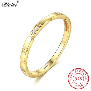 

Blaike Delicate Girls Wedding Thin Rings For Women 925 Sterling Silver Ring With Stone Minimalist Zircon Engagement Ring Jewelry