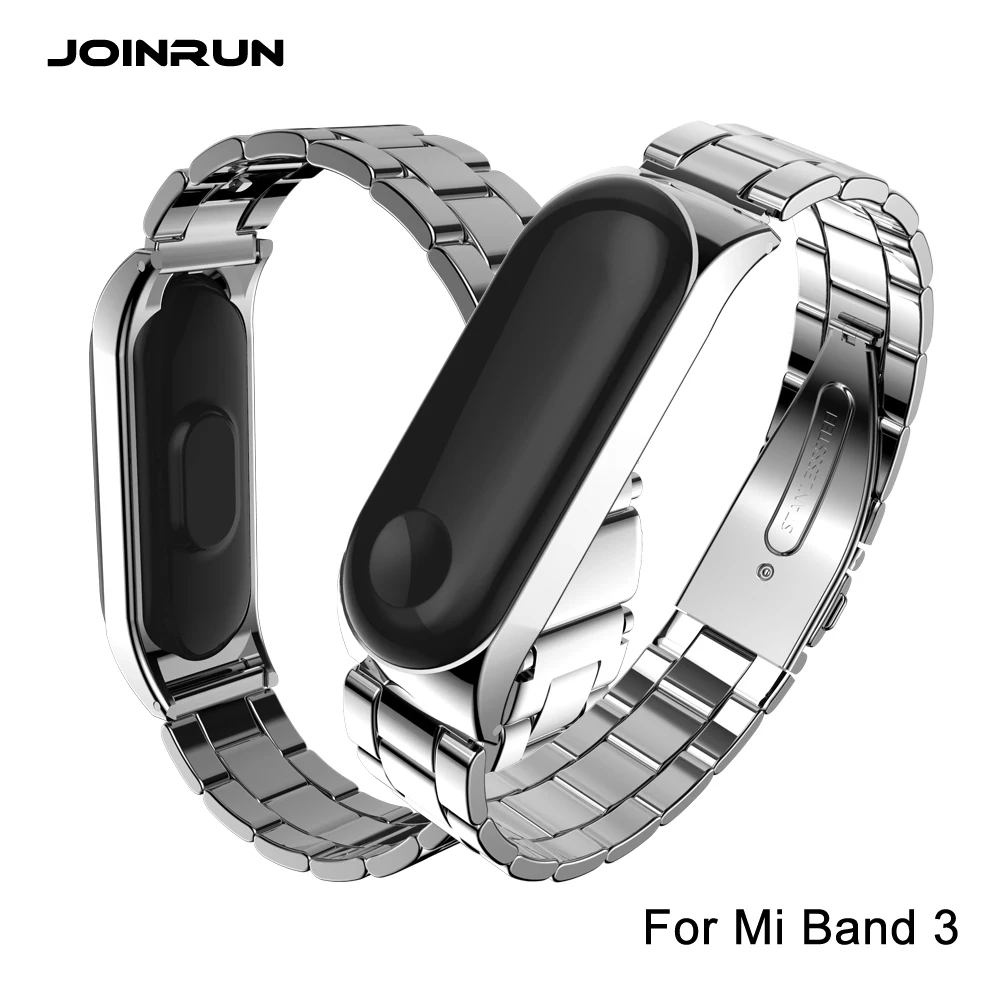 Металлический браслет из нержавеющей стали для Xiaomi Mi Band 3 Miband Безвинтовой ремешок