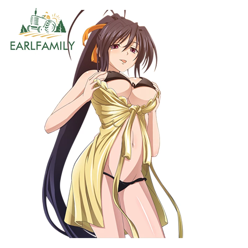 

EARLFAMILY 13cm x 10.6cm Anime Vinyl Sticker High School DxD 3D Car Stying Himejima Akeno Window Car Sticker Sexy Graphics JDM