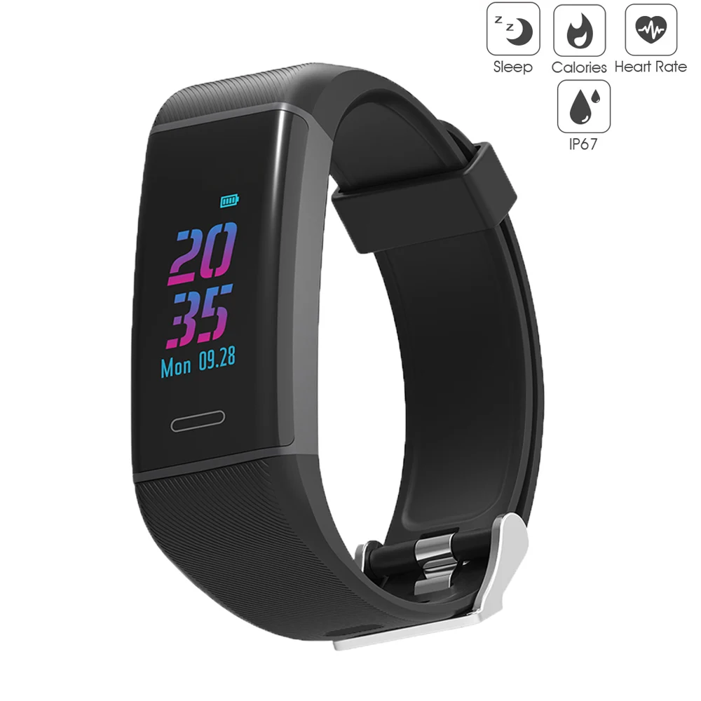 

Elephone W7 Heart Rate Smart Bracelet Bluetooth Heart Rate Calories Count GPS Fitness Tracker Smart band for IOS/Android