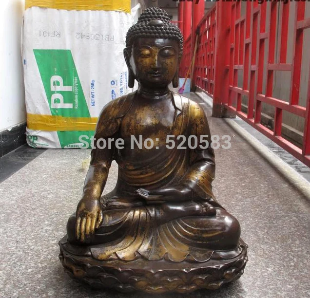 

24 Tibet Tibetan Buddhism Temple Bronze Sakyamuni Buddha ancestors Statue
