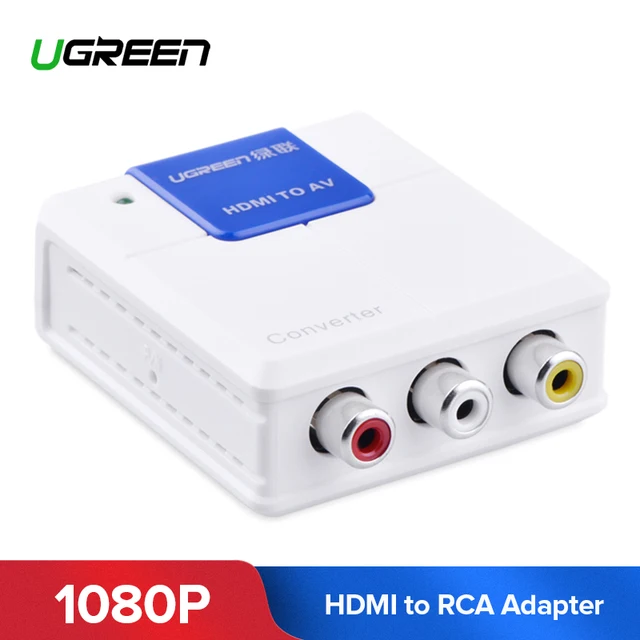 Cheap Ugreen HDMI to RCA AV Converter 1080P HDMI to AV Video Adapter HDMI Connector For Android TV Smart Box Laptop Chromecast PC PS3 