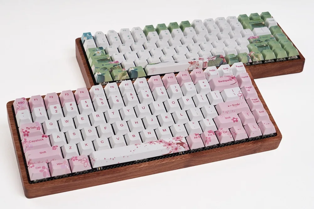 Вишневый профиль краситель Sub Keycap набор толстый PBT пластик Лотос бассейн зеленый белый синий colorway для gh60 xd64 xd84 xd96 tada68 87 104