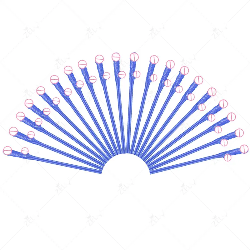 ZLJQ 10 шт. розовое золото Команда Невесты быть шары смешной, грубый Вилли соломинка в виде пениса свадебный душ Свадебные девичник вечерние украшения - Цвет: Синий