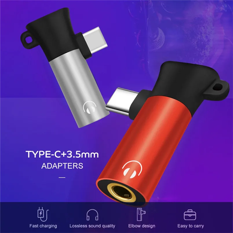 Мини Капсула двойной адаптер type-C зарядка и наушники 2 в 1 type-C до 3,5 мм аудио USB C кабель сплиттер 40MAY15