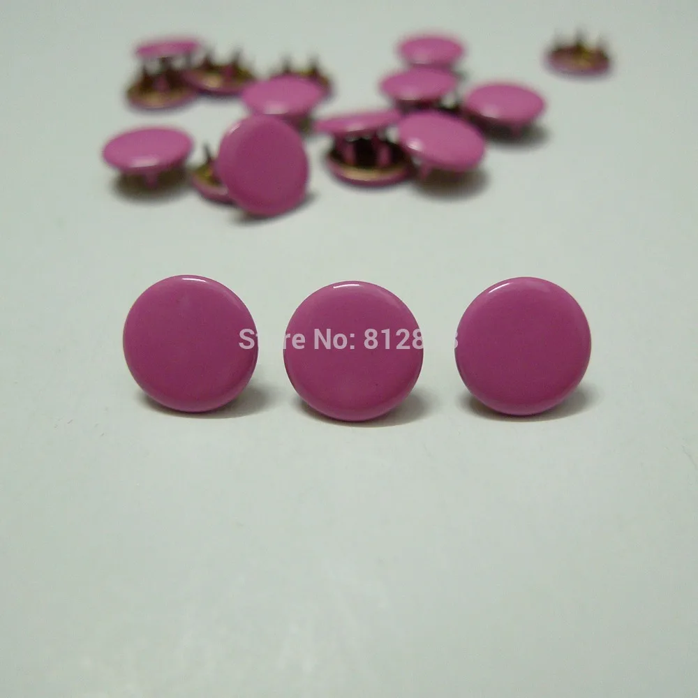 

50 Sets 10mm Solid Color #19 MEDIUM PINK Prym Prong Snap Buttons Oeko-Tex 100 Certificate Approve