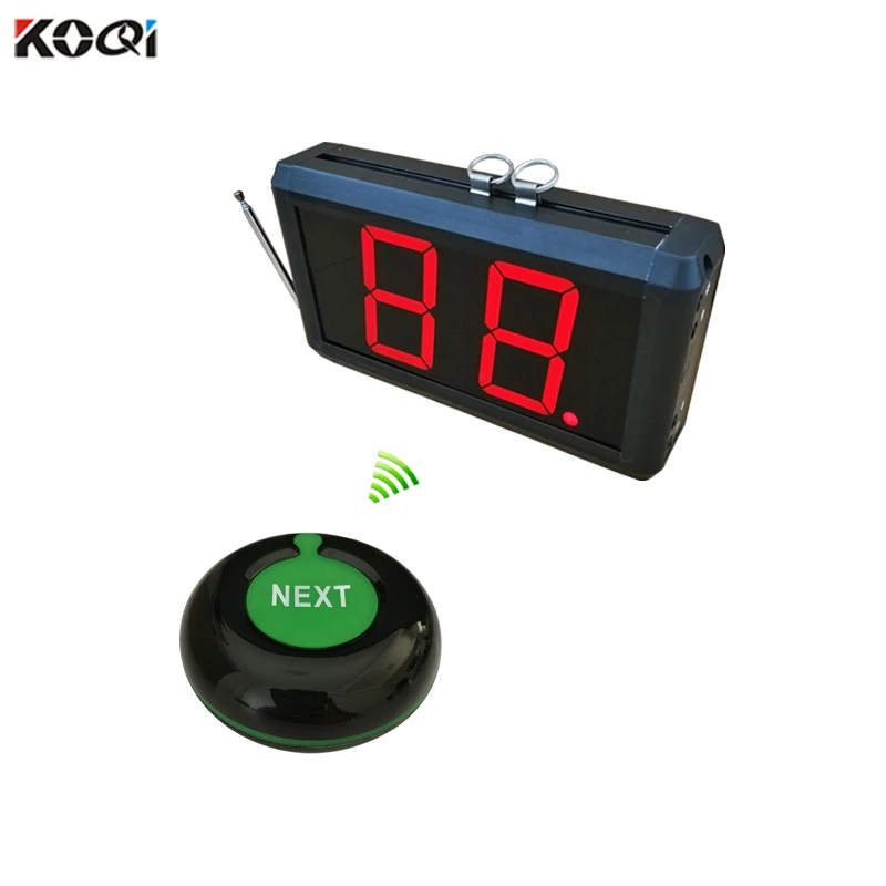 

Wireless Take A Number System Queue Management System 2-digit Display Receiver with Button Add number one by one