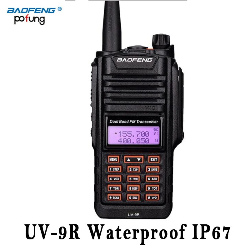 Baofeng UV-9R УФ 9R UV9R влагонепроницаемые Walkie Talkie два CB Любительское УКВ радио IP67 станции 8 Вт для 10 км трансивер Boafeng сканер