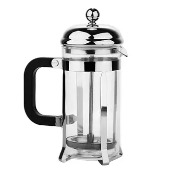 

350ml Stainless Steel Glass Hollow French Filter Coffee Pot Coffee Tea Pot Press Plunger