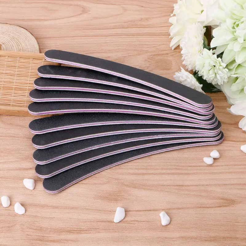 Nail Sanding Files Polish Buffer 100/180 Manicure Pedicure Tips Gel