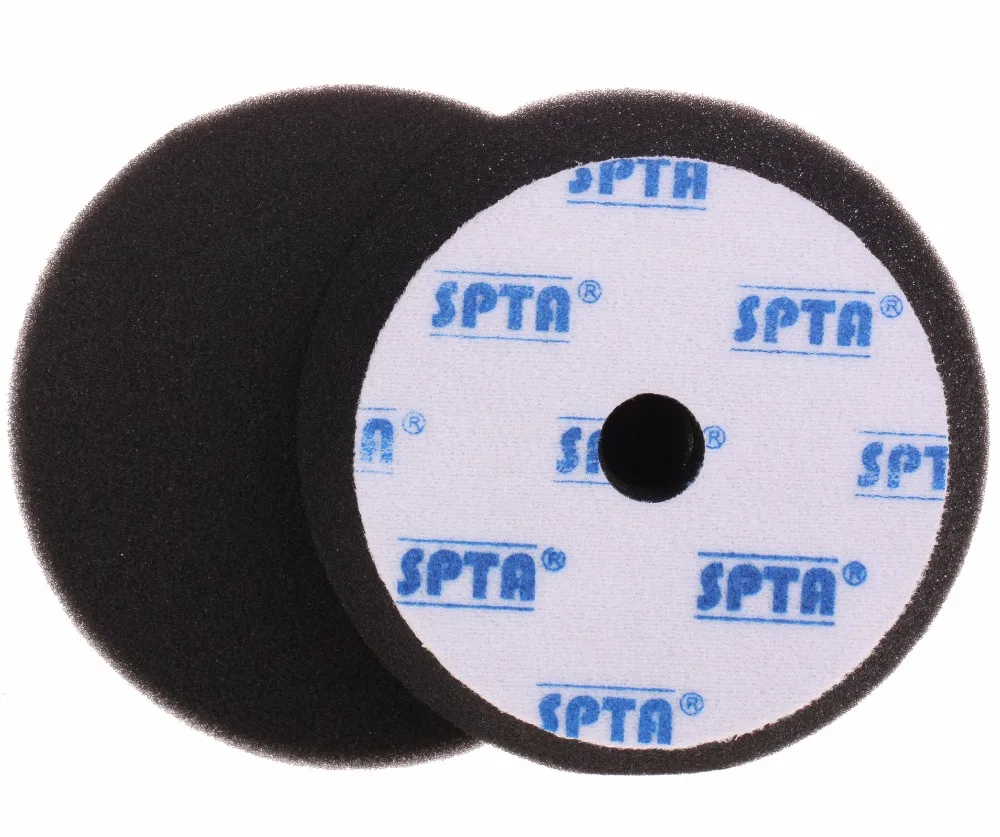 SPTA 1Pc Black 6" (150mm) Soft Hardness Polishing Waxing Buffing Pad