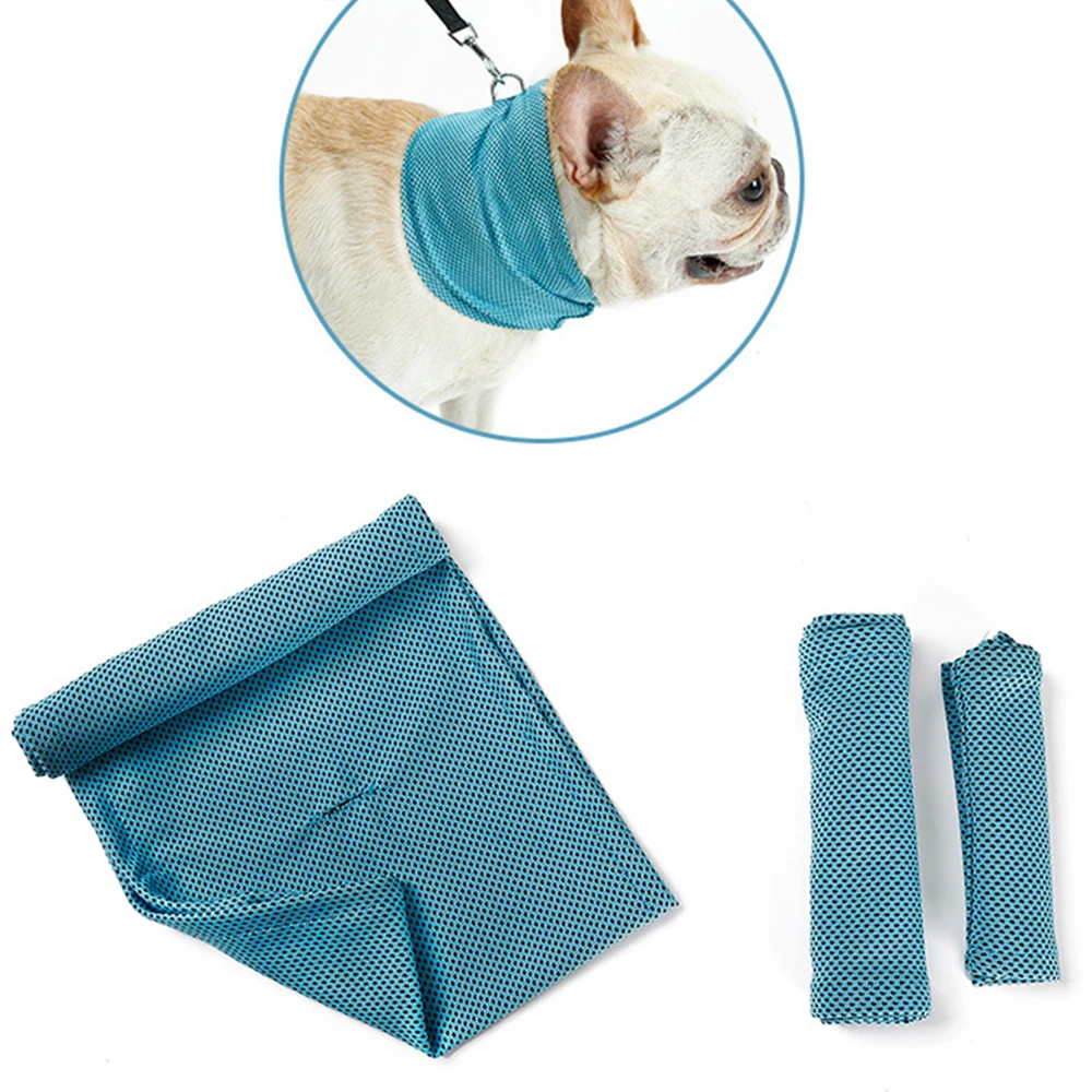 Summer Instant Ice Cooling Dog Bandana Scarf for Pet small dogs Bulldog