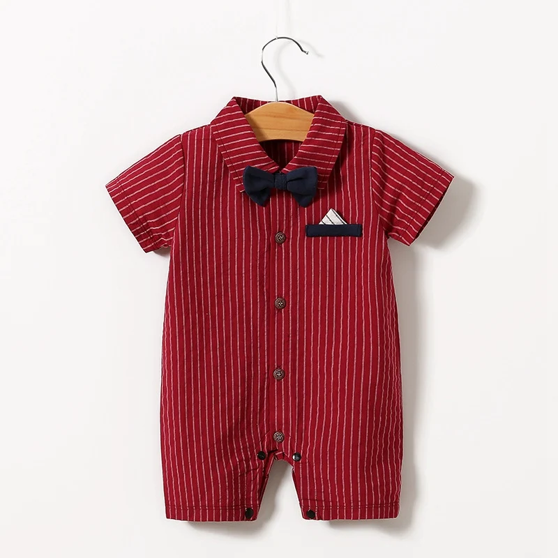 

Newborn Infantil Boy Romprs 100% Cotton Gentleman Fashion Happy Birthday Party Jumpsuit Overalls Boy Infant Outfits Kid Costume