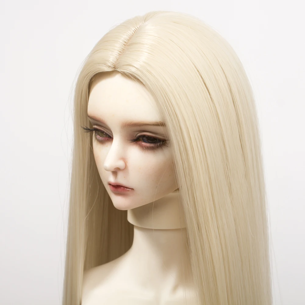 Длинные прямые волосы BJD/SD для кукол белые хаки серые коричневые черные 1/6 1/4 1/3