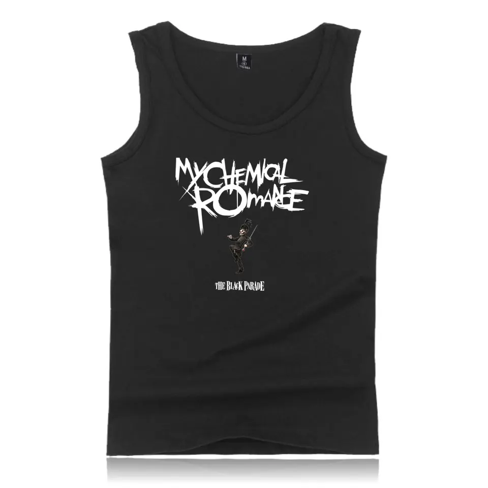 My Chemical Romance майка для мужчин Бодибилдинг Рубашка без рукавов черный парад панк эмо рок Майки Топы летний жилет одежда больших размеров