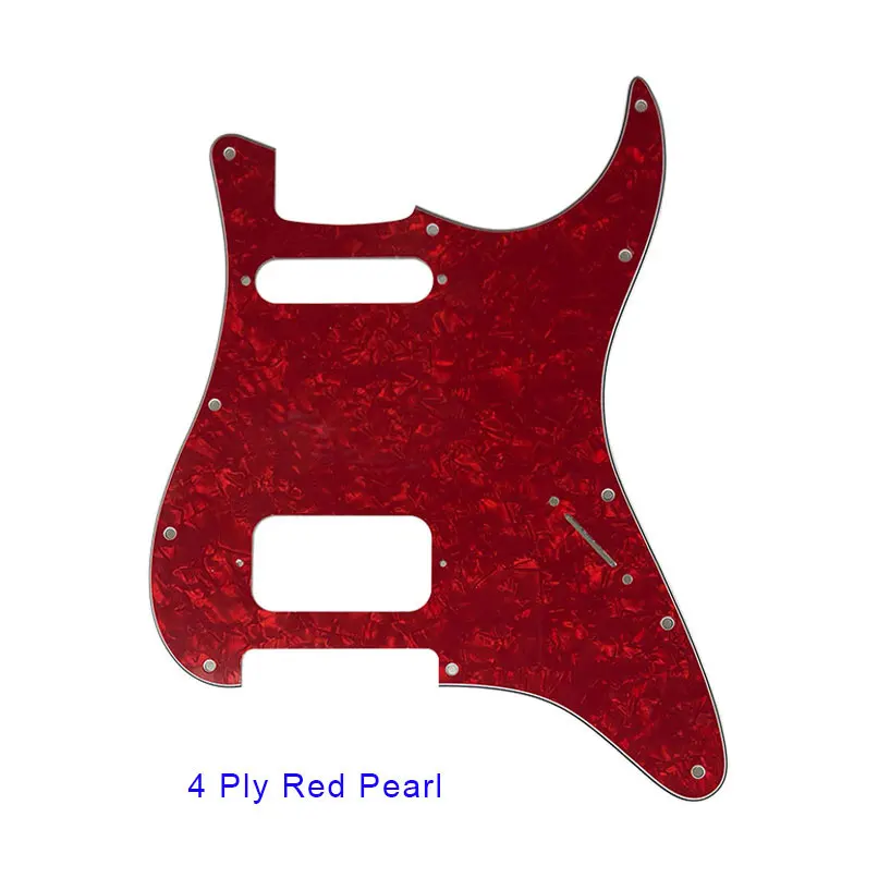 4Ply Red Pearl Pleroo пользовательские гитарные части-для США/Мехико FD 72' 11 винтовых отверстий Стандартный St SH гитарный накладку царапин пластины - Color: 4Ply Red Pearl