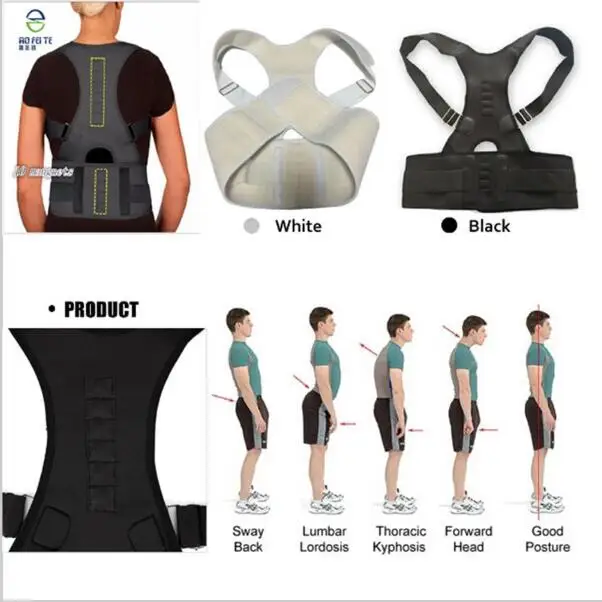 Регулируемый Корректор осанки для коррекции фигуры для взрослых, пояс для поддержки спины, плечевой ремень для улучшения круглого плеча, горбун