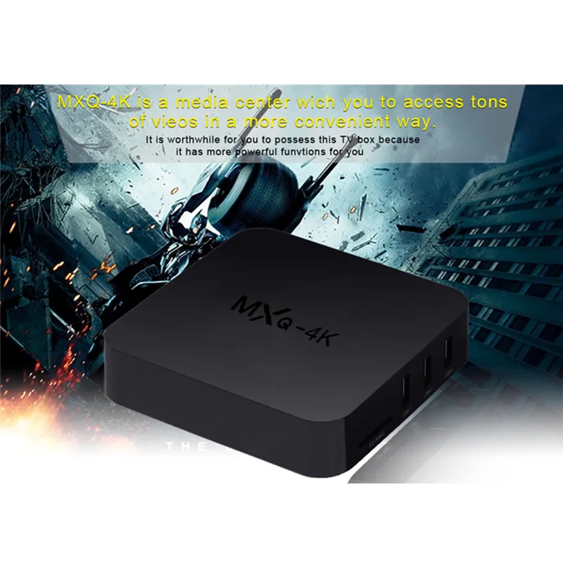 MXQ-4K الذكية الروبوت 7.1 التلفزيون مربع 1 GB 8 GB Allwinner H3 رباعية النواة 2.4G Wifi مجموعة أعلى مربع دعم 4 K 1080 P HD الفيلم مشغل الوسائط