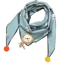 Новинка года; Весенний треугольный шарф для маленьких девочек; осенний теплый воротник с рисунком льва для девочек; одежда с воротником для маленьких мальчиков; шарф для малышей