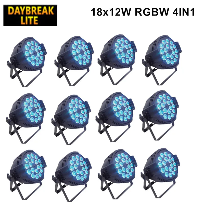 

18x12W RGBW 4in1 led par light IP20 rate stage led par up light dj best led light for wedding bar 12PCS/LOT