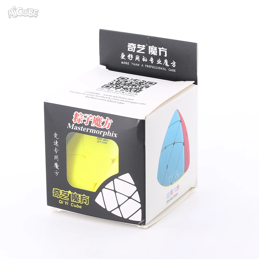 Qiyi Cube Mastermorphix 3x3 Stickerless выпуклая Пирамидка волшебный куб головоломка Forsted Поверхность Большой размер игрушка специальный Shap 3x3x3 3 слоя