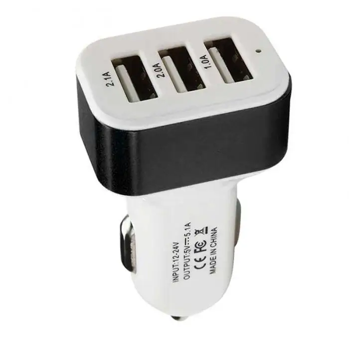 Универсальный тройной Переходник USB для зарядки в машине USB разъем 3 порта автомобильное зарядное устройство 3.1A 2.1A 1.1A для iPhone 6 Plus samsung S7 88 XR