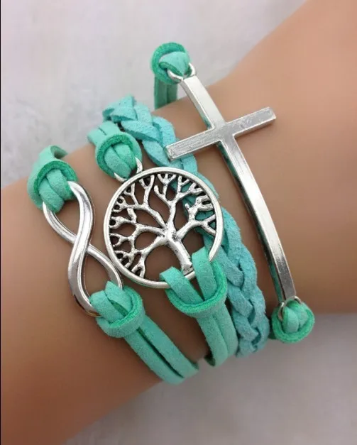 

1pcs -Infinity Bracelet, Cross Tree of Life Charm karma , 1458 Min order 10$