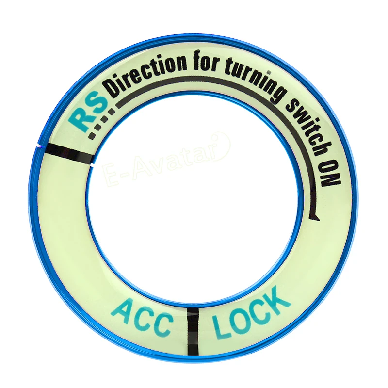 Светящийся сплав автомобильный переключатель зажигания Крышка Авто аксессуары наклейки для Honda: FIT City CIVIC Ciimo Accord CRV ODYSSEY E10599