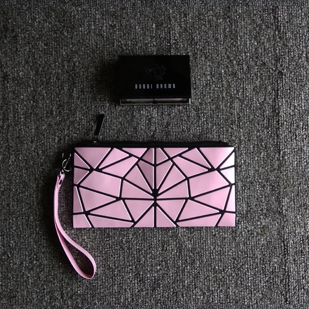 

Cosmetic Cases new fashion women Geometric folding make up bag quality PVC casual organizer Cosmetic bag makeup beauty bag
