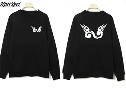 KPOP INFINITE логотип напечатан черный балахон для любителей поддерживающая Круглая горловина пуловер Толстовка для мужчин и женщин большие