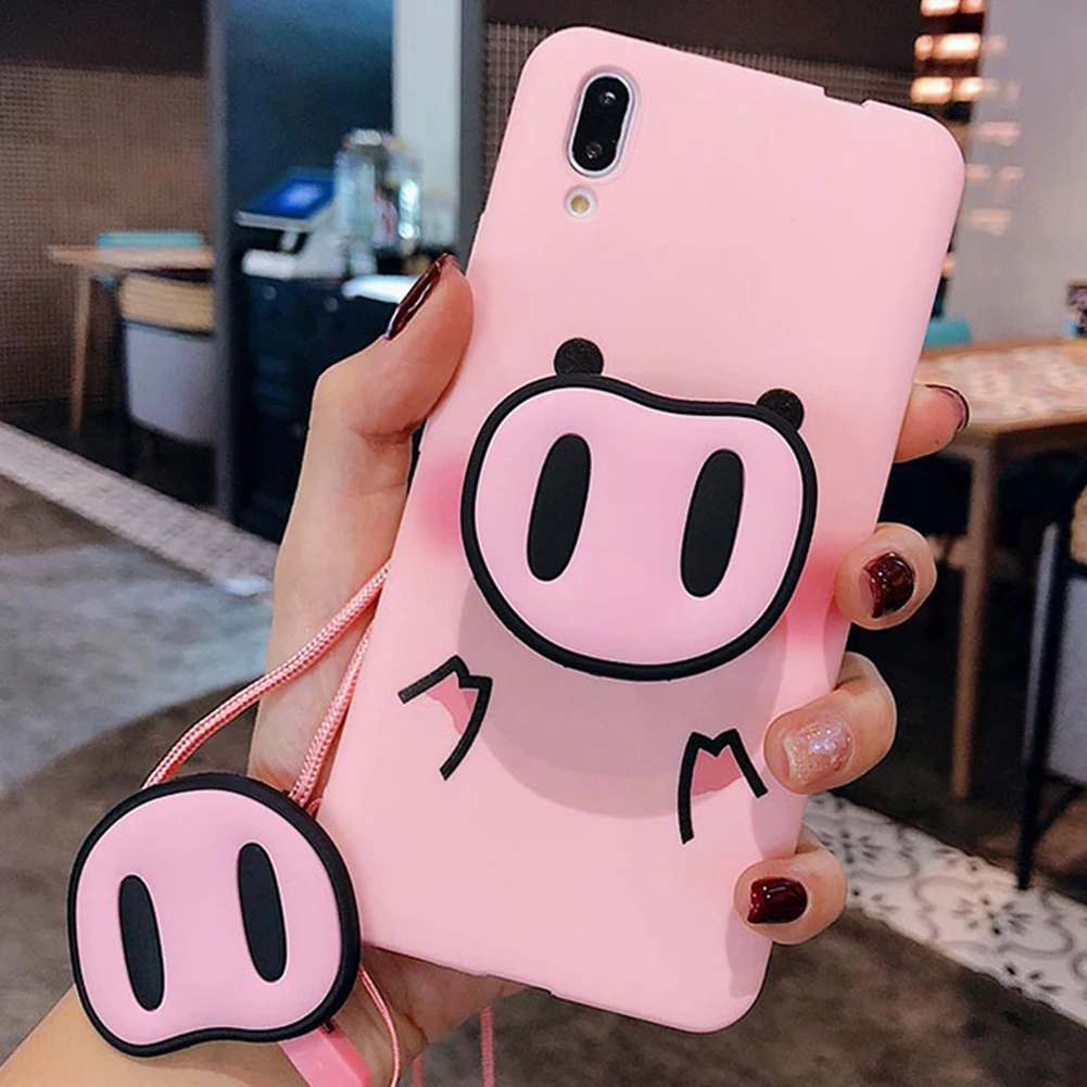 Силиконовый чехол для iPhone 8 7 6s plus 5S X XR XS MAX мягкий из ТПУ с 3D забавным носом |