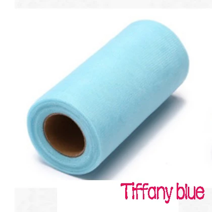 Tiffany blue Тюль рулон 15 см 22 м рулон ткань катушка пачка детский душ вечерние упаковка для подарка на день рождения Свадебные украшения вечерние сувениры события - Цвет: Tiffany blue