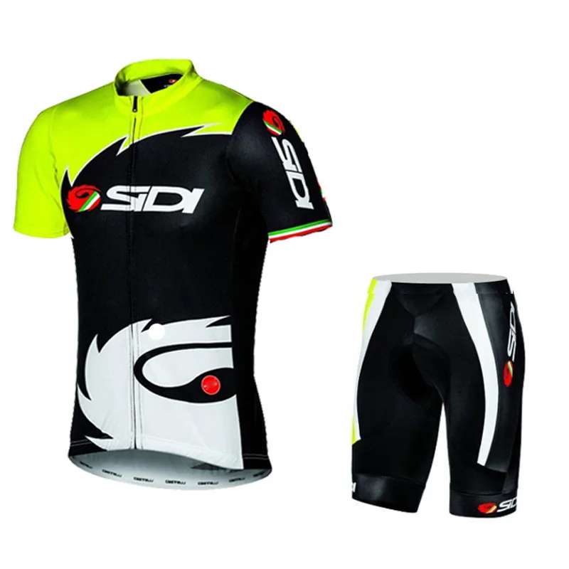 2018 Summer Sidi TEAM Cycling JERSEY Quick Dry Ropa Ciclismo Mens Bicycle Clothing GEL Breathable Pad Bib Short Sets