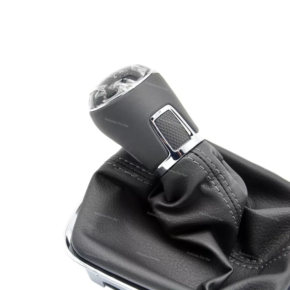 6CD711113B 5 Скорость рукоятка для рычага переключения передач с из искусственной кожи для чехол для рычага переключения передач для VW POLO 2011 2012 2013