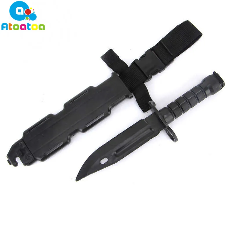 

CS Game counter strike survival tactical swords real combat fight Tactical Training M9 rubber plastic soft knife toy