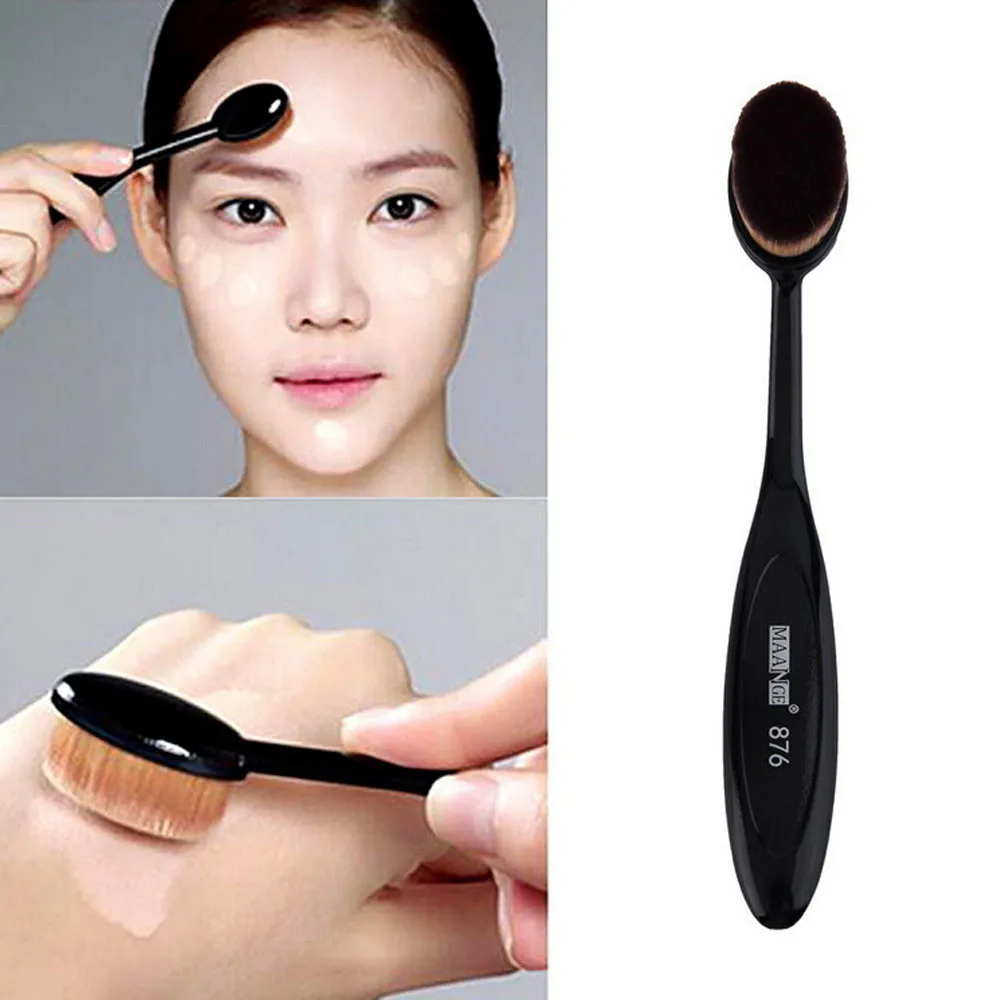 Hot Oval Makeup brushes Tools Cosmetic Foundation Cream Powder Blush Make up Brush Set Woman's Toiletry Kit brush