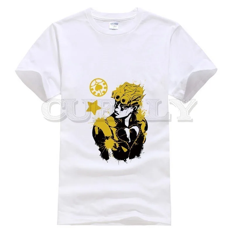 

2019 New T-shirt Jojo Bizarre Adventure Thsirt Cool Japan Anime Cartoon Black And White Summer Dress Men Tee Funny T Shirt Cozy
