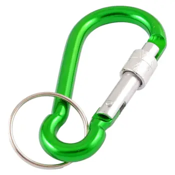 

LGFM-Large Spring Loaded Gate Aluminum Locking Carabiner Keyring Green