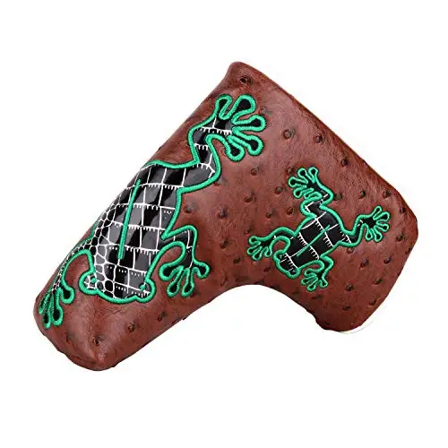 

1Pc Golf Putter Cover Frog Headcover with Magnetic Closure Blade Style