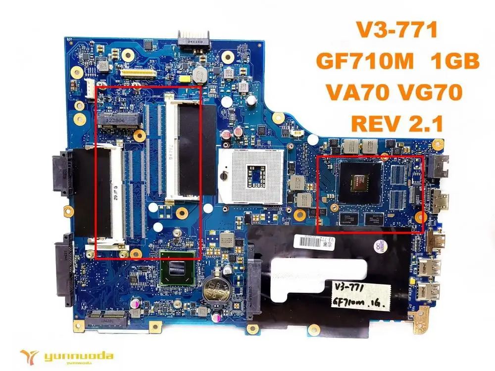 Оригинальный forACER V3-771 V3-771G материнская плата для ноутбука GF710M 1 ГБ VA70 VG70 REV 2