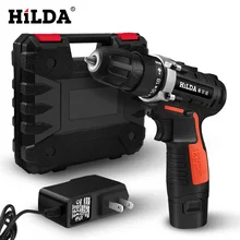 HILDA Electric screwdriver Lithium Battery Electric Drill Furadeira Cordless Screwdriver Power Tools with Plastic case цена HILDA Electric screwdriver Lithium Battery Electric Drill Furadeira Cordless Screwdriver Power Tools with Plastic case цены онлайн