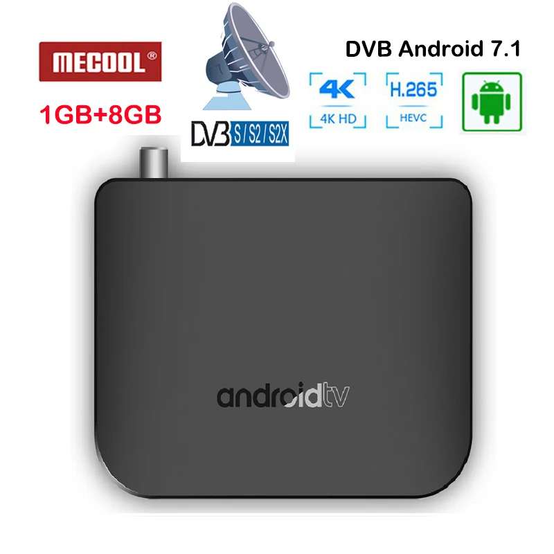 

M8S PLUS DVB Smart 4K Android 7.1 TV Box DVB-S2X/S2/S Amlogic S905D Quad Core 1GB 8GB 1080p 2.4G WIFI Bluetooth 4k Tv Receiver