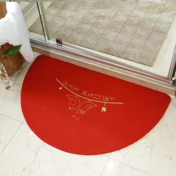 

Half-round Door Mat Bath Mat For Decor Anti-slip Bahtmat For Decoration Toilet Tapete Banhei Bath Rugs Bathroom & Kitchen Carpet