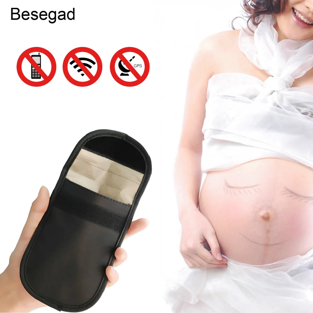 

Besegad Cell Phone Car Key Signal Blocker Blocking Case IC Cards Anti-tracking Anti-spying Radiation Protection Pouch Bag