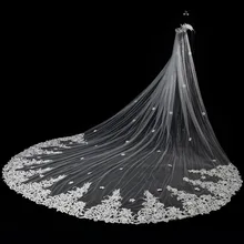 5 метров Длинный Шлейф Кружева Свадебные Болеро Свадебные Куртки Шали Обертывания с аппликацией DQG397